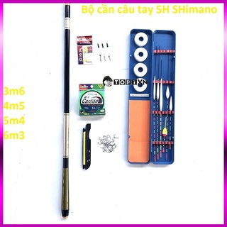 🐬 bộ cần câu tay 5h shimano - đồ câu cá 68🐬