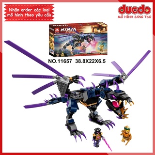 90020 LRI 11657 Lắp ghép Ninjago Rồng Đen Chúa Tể Overlord - Đồ chơi Xếp hình Mô hình Ninja Minifigures Mini 71742 BLA