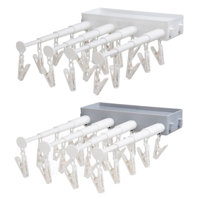 Giá Phơi Quần Áo Gắn Tường 20 Ngăn Tiết Kiệm Không Gian Tiện Dụng Cho Nhà Tắm