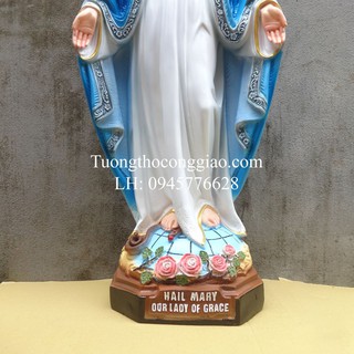Tượng Đức Mẹ Ban Ơn 70cm Composite