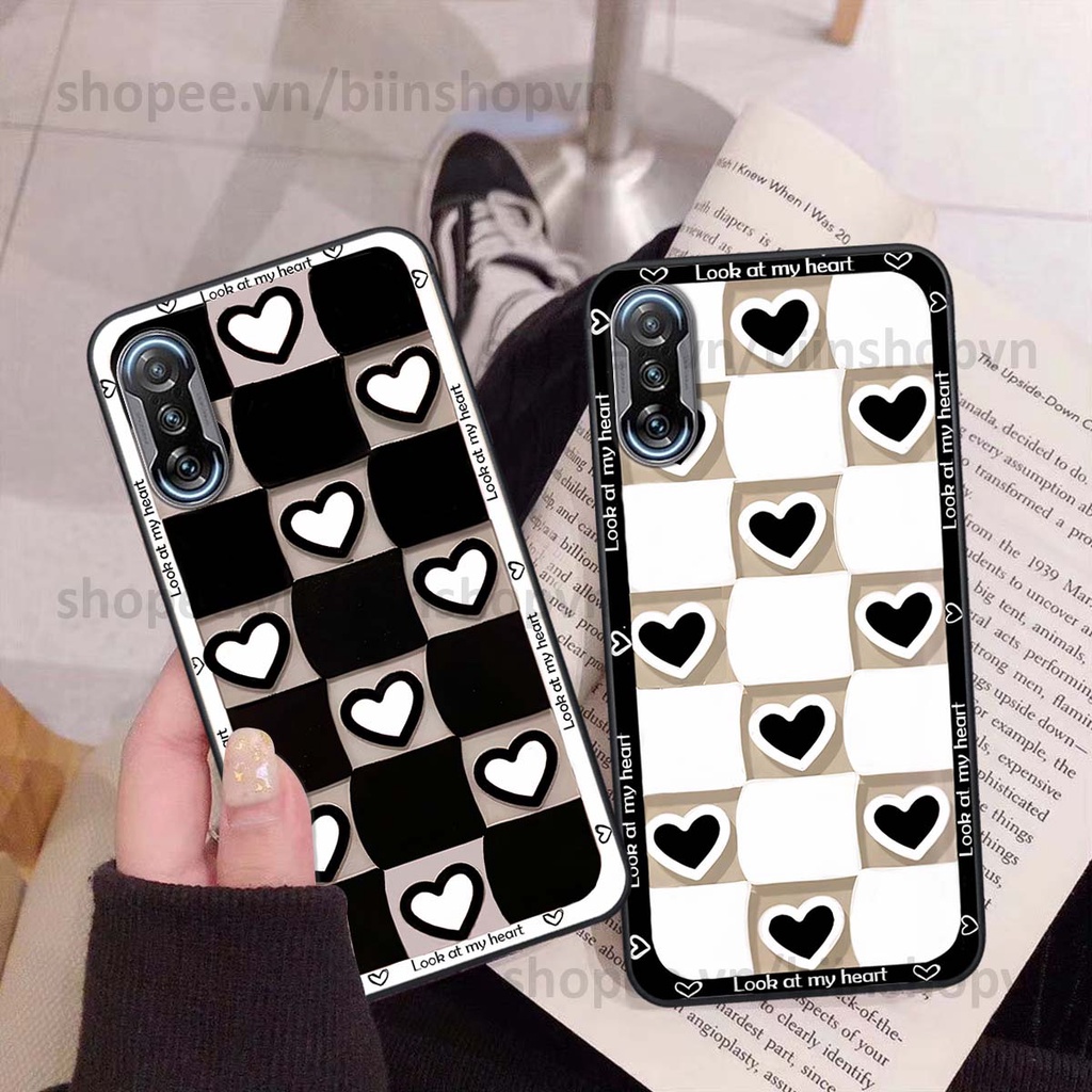 Ốp Xiaomi Redmi K40 / Redmi K40 Pro caro trái tim nhiều màu sắc, đầy cá tính, khẳng định phong cách
