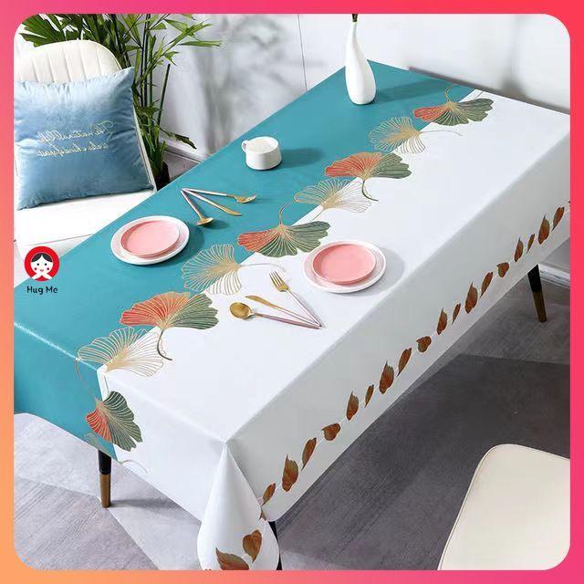 Khăn Trải Bàn Dày Dặn Màu Sắc Tương Phản Chống Thấm Nước Chống Dầu Hình Chữ Nhật