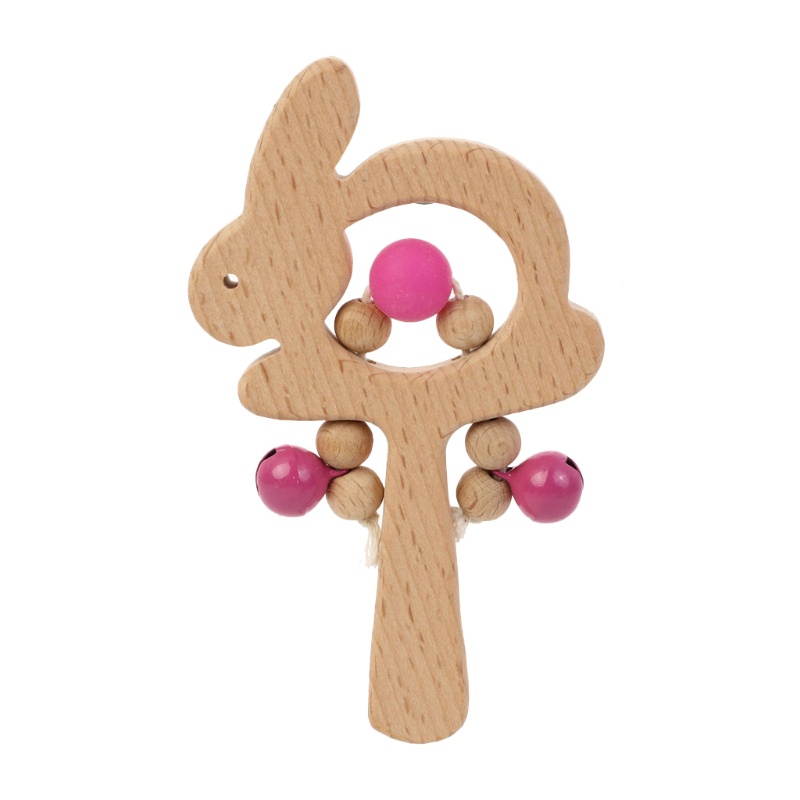 Đồ Chơi Vòng Lục Lạc Hình Thỏ Con Ngậm Mọc Răng Cho Bé Sơ Sinh