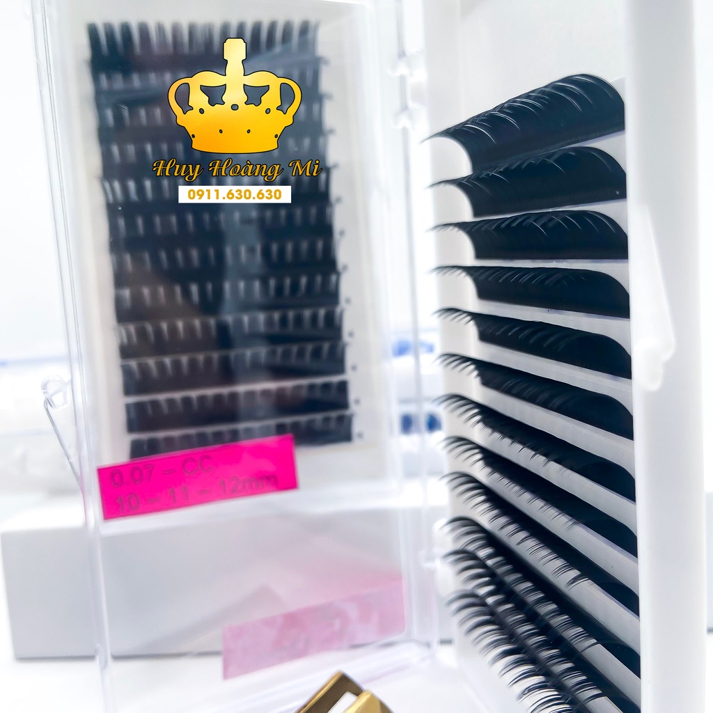 Mi hoa hồng đen mi hoa sơn trà (Dày 0,07mm)_Mi Diamond cao cấp_dụng cụ nối mi_Huy Hoàng Mi