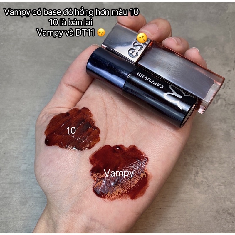 Set 10 Son Môi Cappuvini Thiết Kế Thỏ Đen Hồng Phong Cách Trung Hoa