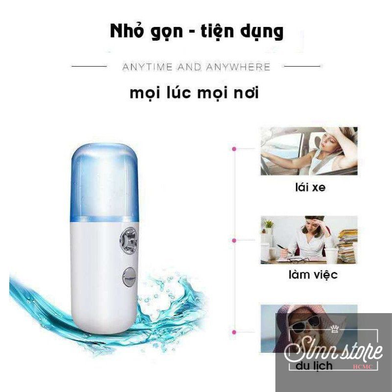 Máy Phun Sương Mặt NaNo Mini Cầm Tay Hỗ Trợ Dưỡng Da Cấp Nước, Máy Xông Hơi Tinh Dầu Tiện Dụng. SD1-Xitkhoang