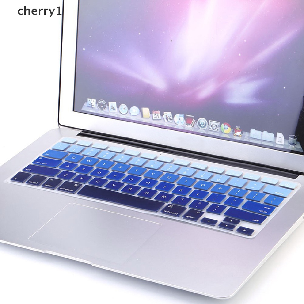 Ốp Bảo Vệ Bàn Phím Máy Tính Bằng Silicon Màu Cầu Vồng Cho iMac Macbook Pro 13 &quot;15&quot; 1