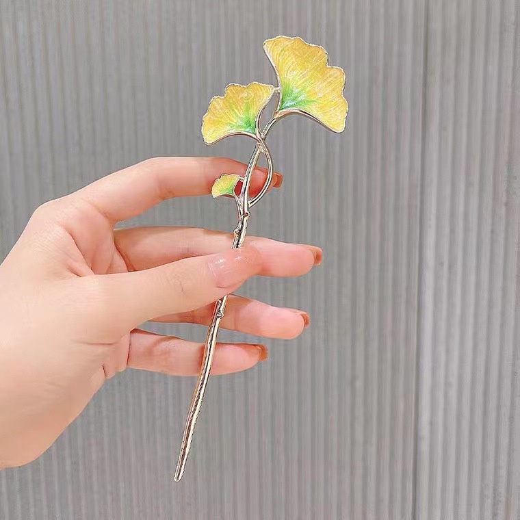 Kẹp Hợp Kim Cao Cấp Hình Lá Ginkgo 2022