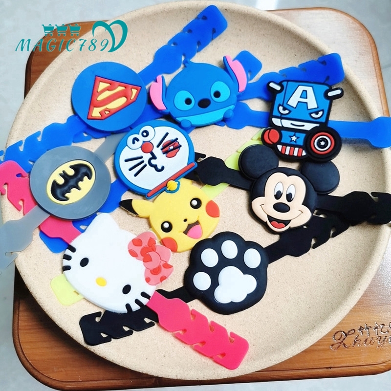 Magic789 Soft Silicone Batman Superman Mask Extension Buckle Hook Hello Kitty Mickey Doraemon Holder