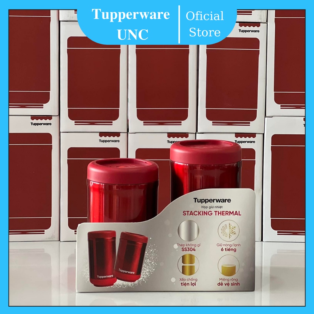 Hộp giữ nhiệt Tupperware Stacking Thermal - Màu đỏ