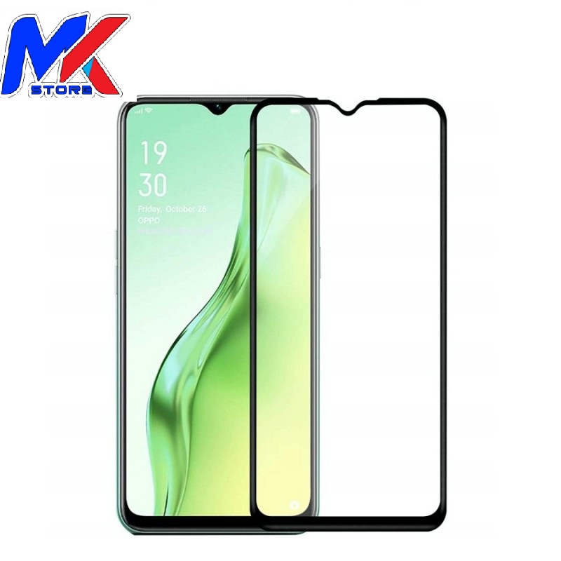 Kính cường lực bảo vệ màn hình ĐT Oppo A31 full màn hình full keo - tặng bộ giấy lau kính trị giá 10K