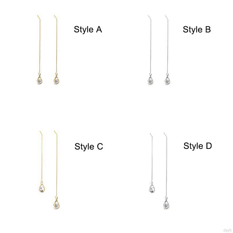 Bông tai dáng dài đính đá sang trọng dành cho nữ