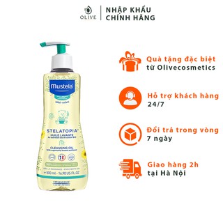 [HÀNG CHÍNH HÃNG] Dầu tắm gội Cho Trẻ Sơ Sinh & Em Bé Da Chàm Thể Tạng Mustela 500ml