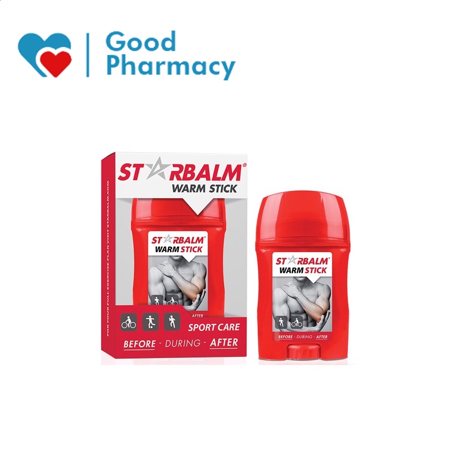 Ống Starbalm Warm Stick làm ấm, nóng ngăn chấn thương, thư giãn cơ, tăng sức bền cơ trước, sau khi vận động, thể thao