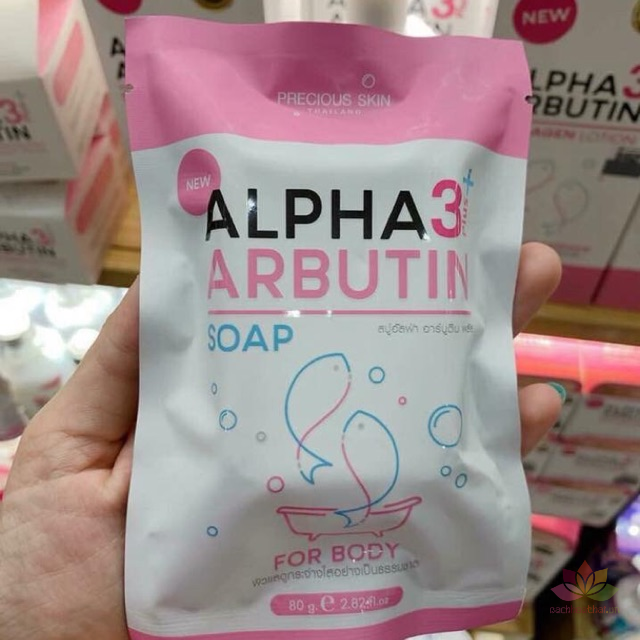 1 bánh Xà bông tắm trắŉg Alpha Arbutin Soap 3 Plus