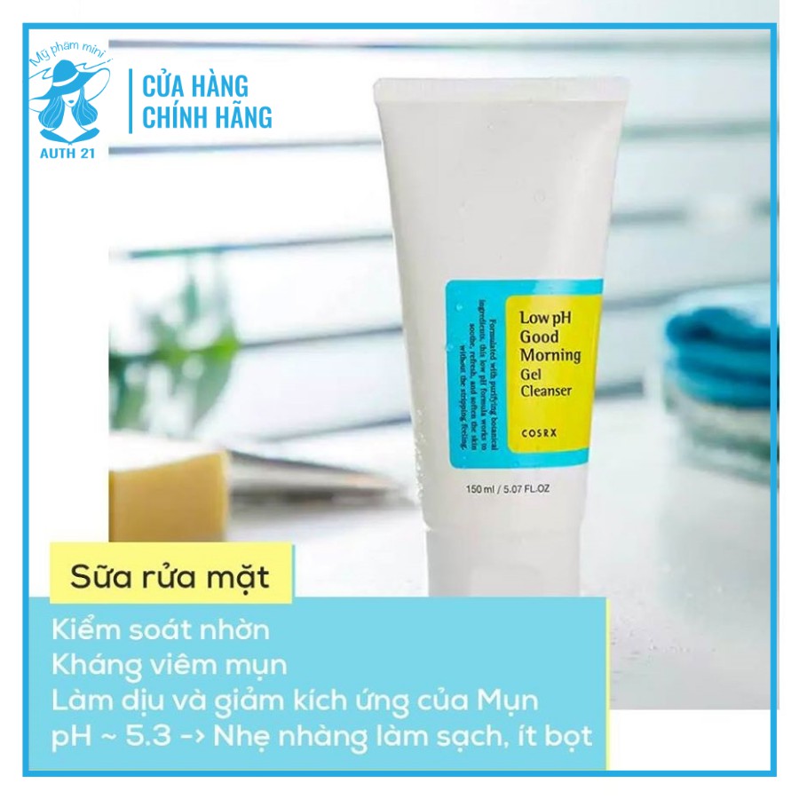 Sữa rửa mặt COSRX LOW PH GOOD MORNING GEL CLEANSER