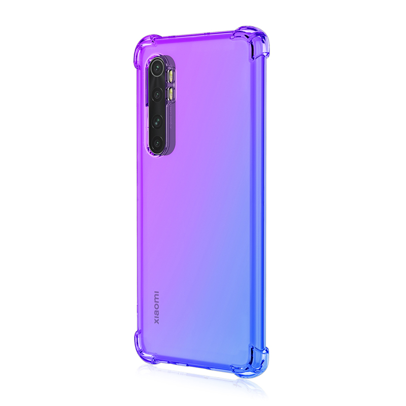 Ốp Điện Thoại Tpu Trong Suốt Hai Màu Chống Rơi Chống Sốc Cho Xiaomi Note 10 Lite X6 A2 Redmi 9 9c 9a