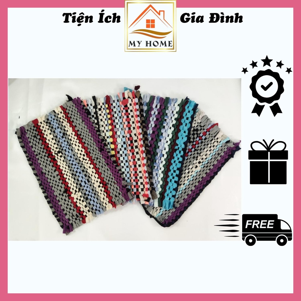 Thảm lau chân bằng vải thun, thảm chùi chân thấm hút nước tốt giá rẻ sử dụng cho nhà bếp, kích thước 35*55cm