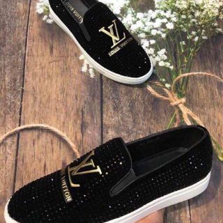 Giày lười LV đính đá mới về thêm