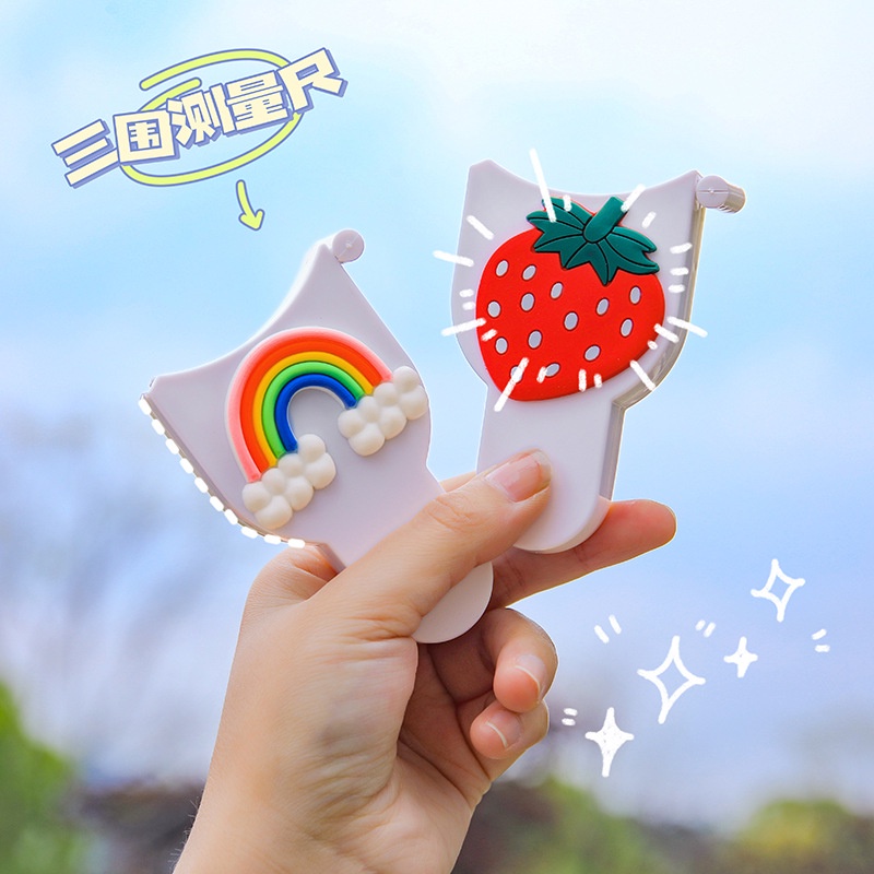 Thước Dây Mini Đa Năng Họa Tiết Hoạt Hình Dễ Thương Di Động Tiện Dụng Cho Học Sinh