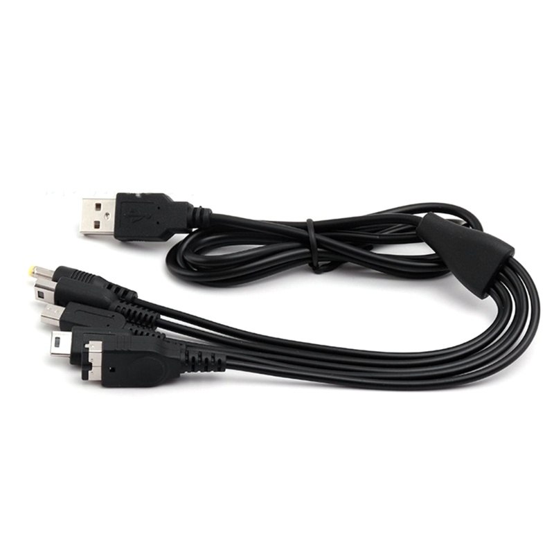 Cáp Sạc USB 5 Trong 1 Chuyên Dụng Cho NDSL / WiiU / New 3DS XL 3DS XL 2DS DsiXL / NDS / GBASP / PSP1000 2000 3000
