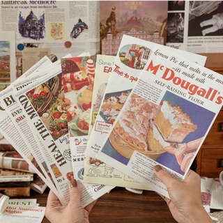 Aesthetic Ins Poster Vintage Material Paper Wallpaper Dinding DIY Scrapbook Home Decor Room Background Photo Props
