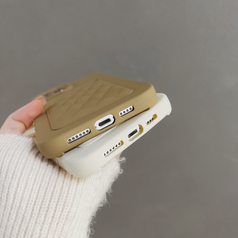 Ôp Điện Thoại Silicon Dẻo Họa Tiết Vân Kim Cương Chống Sốc Kèm Ngăn Đựng Thẻ Cho iphone 15 14 13 12 11 pro max xs xr x 8 15 plus Ốp