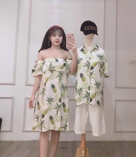 Sét váy áo đôi đi biển
