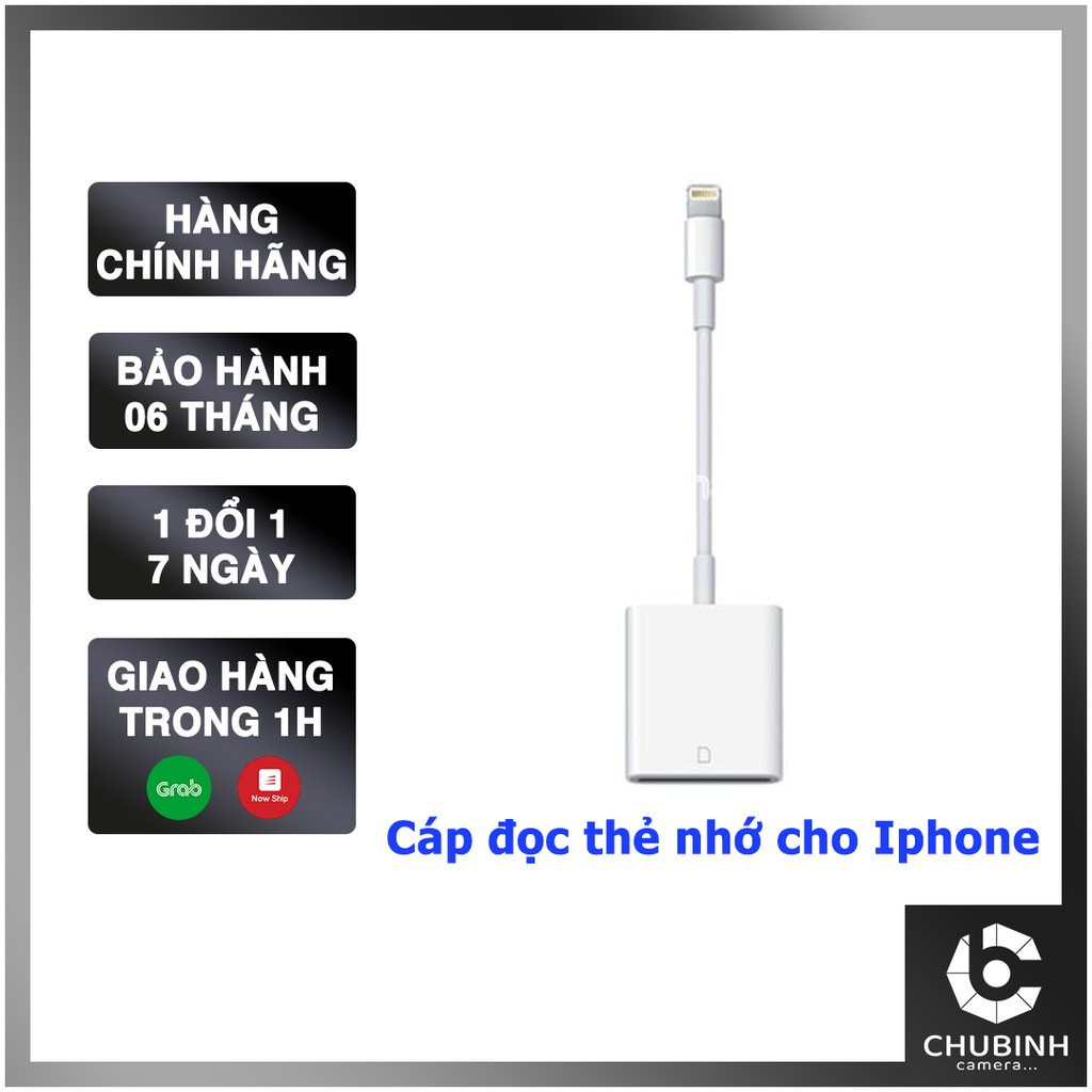 Cáp đọc thẻ Lightning SD Card Camera Reader (Đọc thở nhớ Iphone)