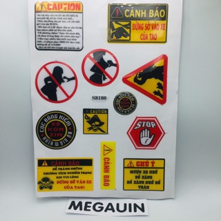 Tem Sticker đề can Hot Girl Cấm Sờ (giá cả bảng)