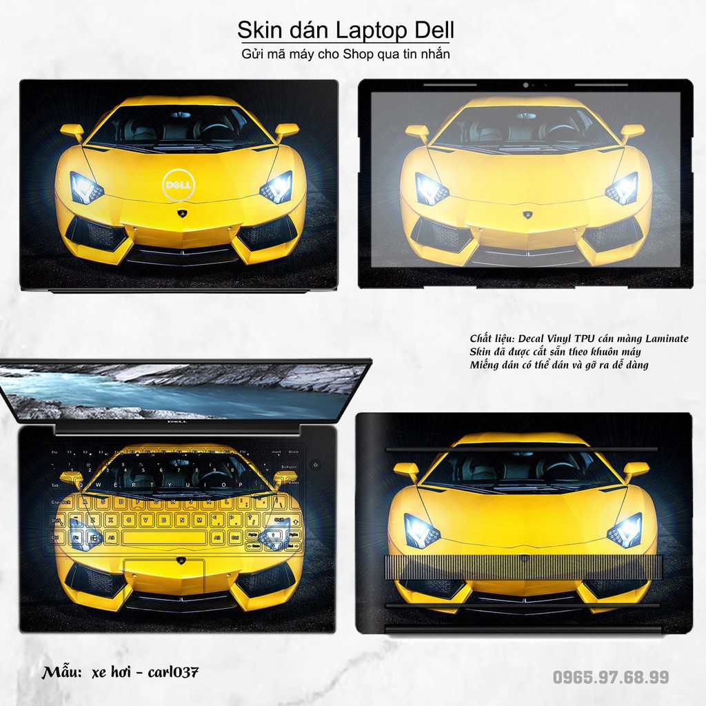 Skin dán Laptop Dell in hình xe hơi _nhiều mẫu 2 (inbox mã máy cho Shop)