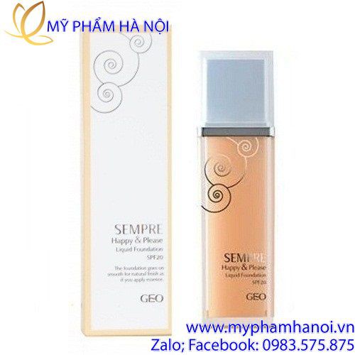 KEM NỀN TRANG ĐIỂM GEO SEMPRE HAPPY & PLEASE LIQUID FOUNDATION