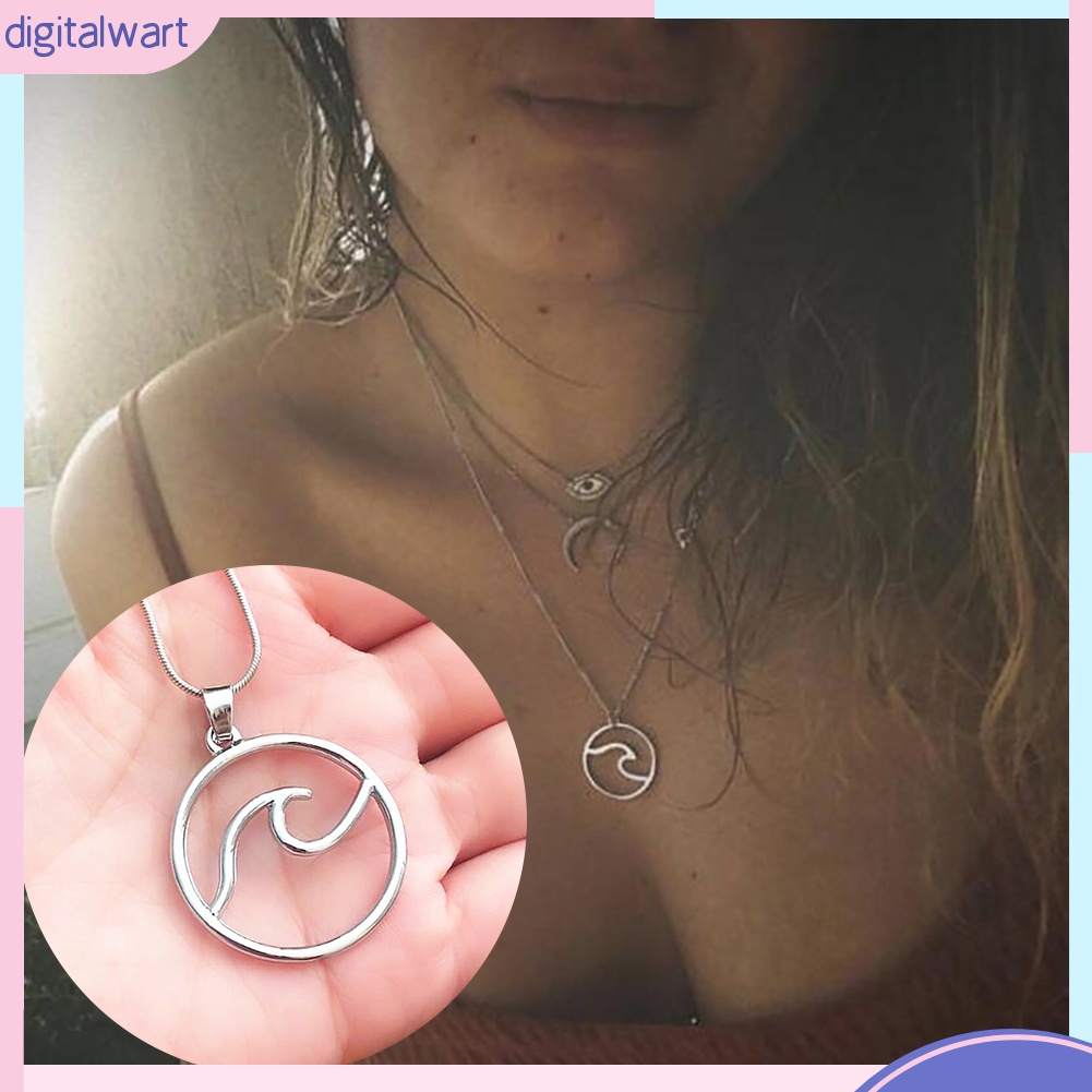 Dg✌❤Vòng cổ MặT HìNh SóNg BiểN ThờI Trang Cho Nữ