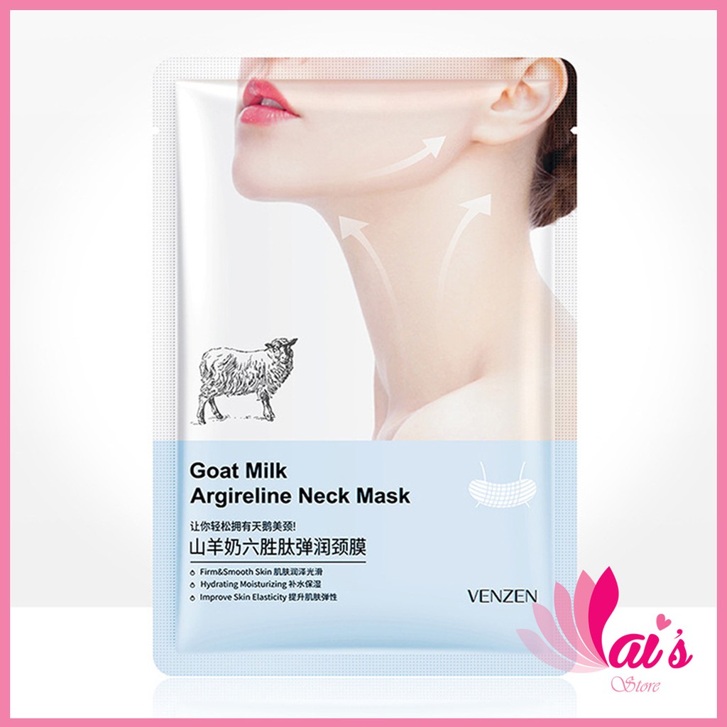 Mặt Nạ Cổ Sữa Dê VENZEN Dưỡng Ẩm, Trắng Sáng, Căng Mịn, Giảm Nếp Nhăn Ở Cổ, Mask Nội Địa Trung - LAI'S STORE | Thế Giới Skin Care
