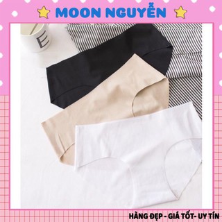 Quần lót nữ, su đúc trơn siêu mát 3 màu đen - da - trắng không đường may - HÀNG CAO CẤP