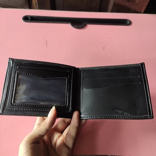 Ví nam đen trơn chất liệu da PU