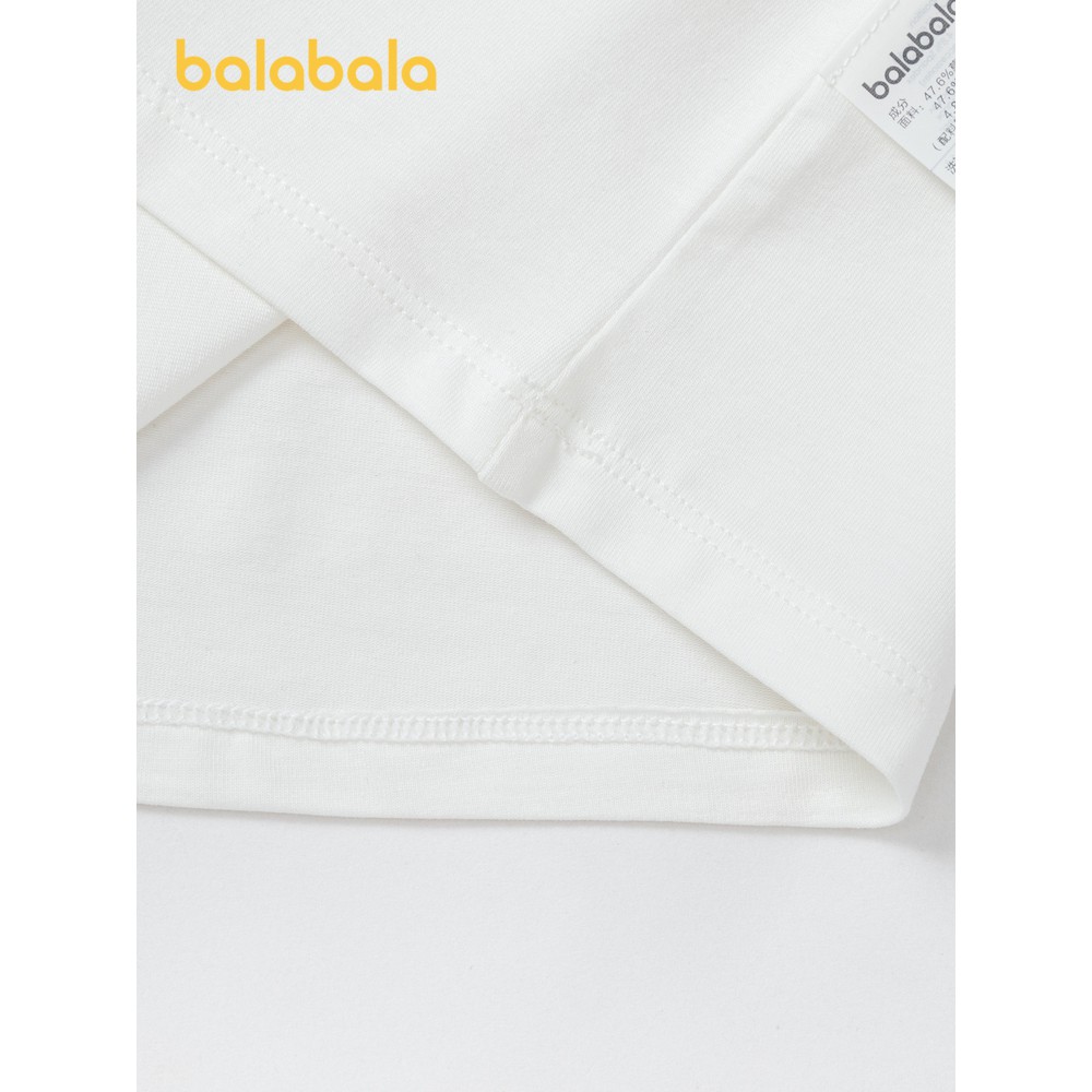 (0-3 tuổi)Áo phông ngắn tay bé trai màu trắng vàng/ trắng xanh hãng BALABALA 20022111720331101