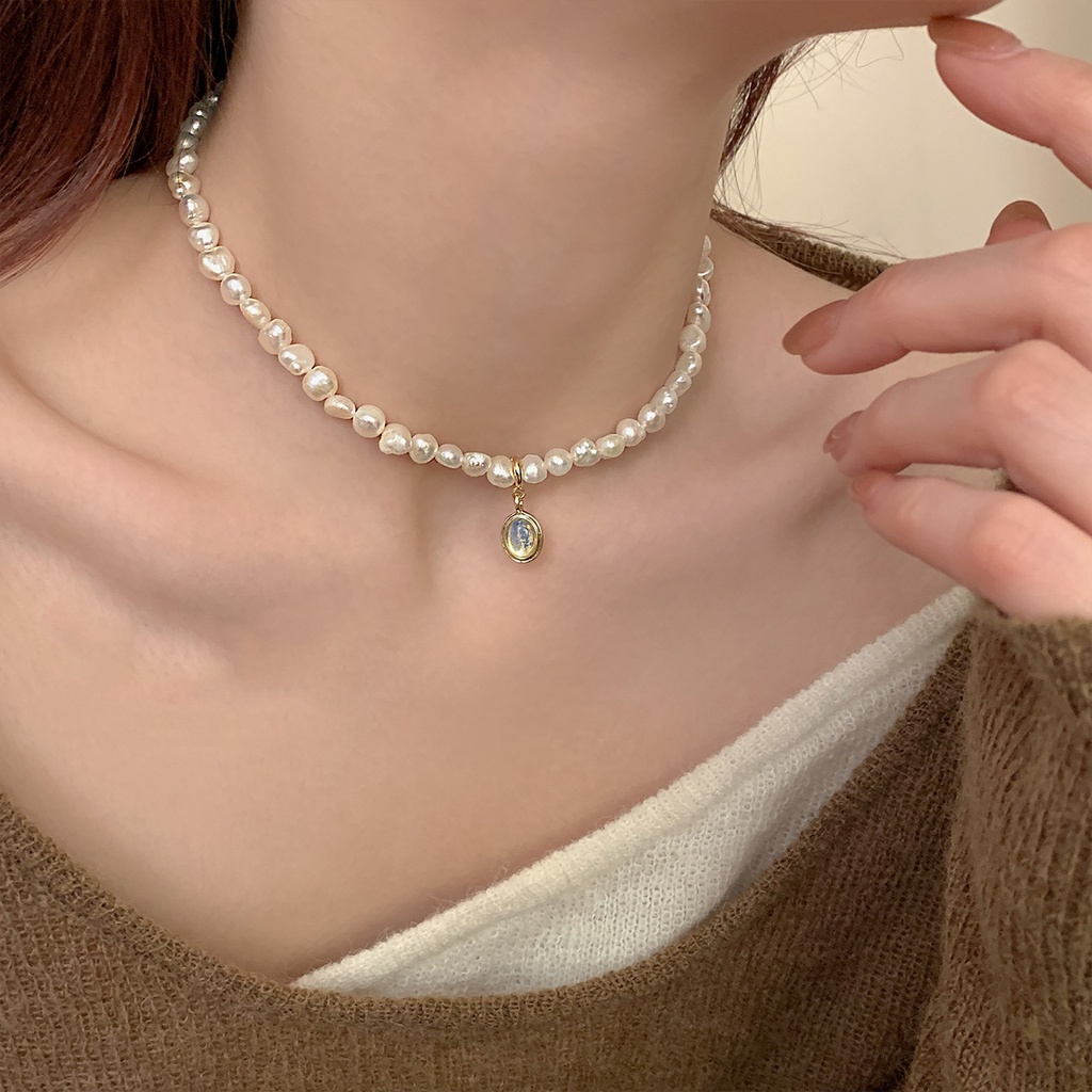 Vòng Cổ Choker Ngọc Trai Trắng Sang Trọng Thời Trang Cho Nữ