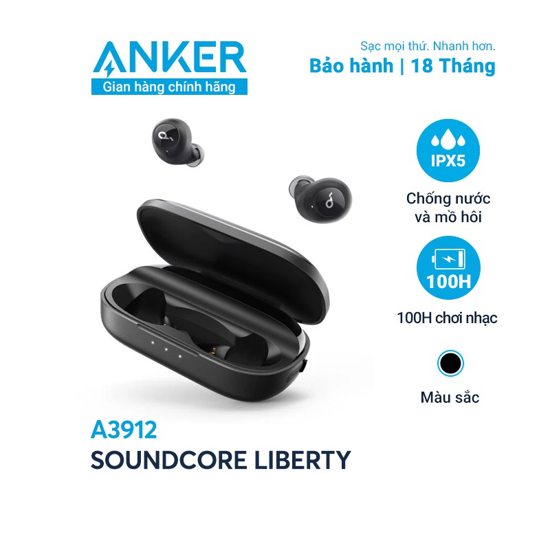 [Mã ELMALL300 giảm 7% đơn 500K] Tai nghe bluetooth SoundCore Liberty (by ANKER) - A3912