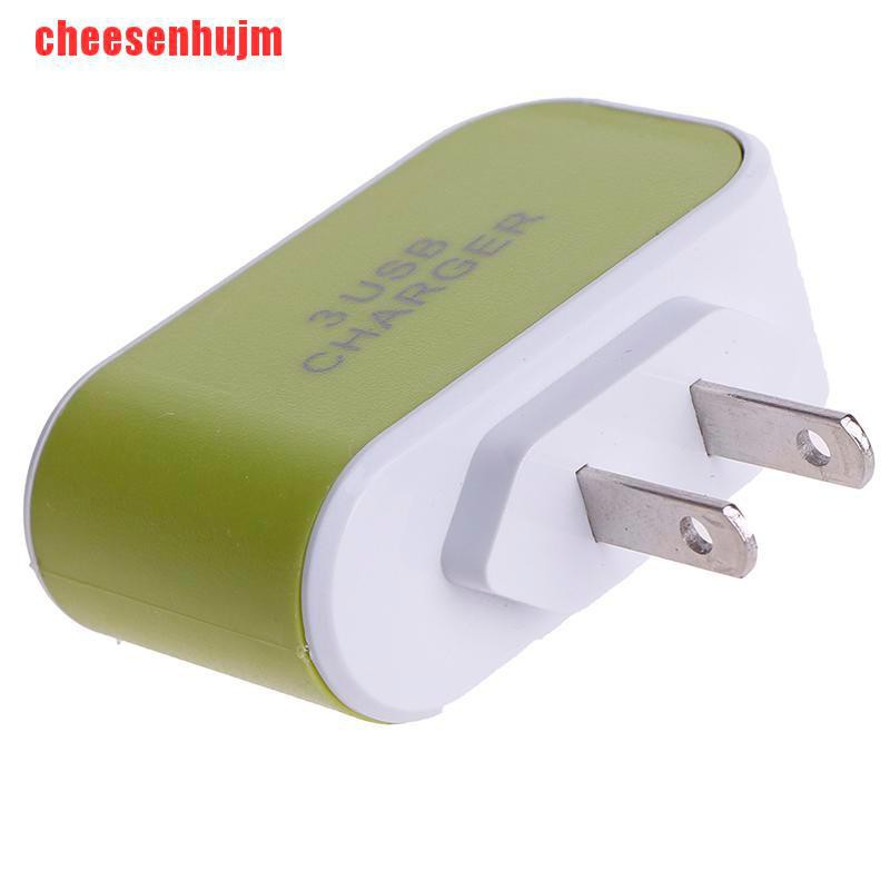 💰Trợ giá💰 Củ Sạc 3 Cổng Usb Sạc Điện Thoại Có Nhiều Màu