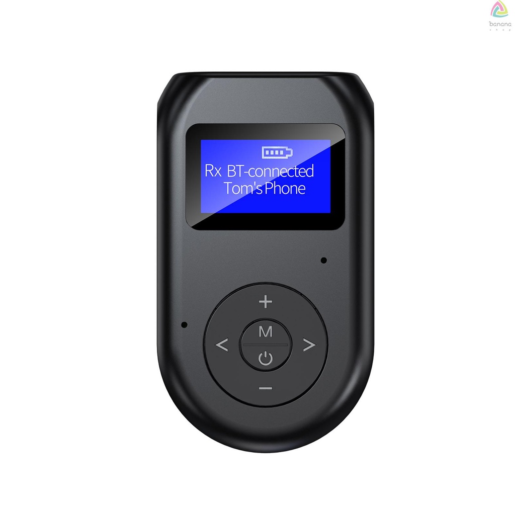 Bộ Thu Phát Âm Thanh Bt-11 Bluetooth 5.0 Không Dây Màn Hình LCD 3.5mm AUX Có Mic Cho Đầu Loa TV