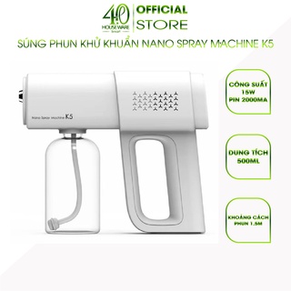 Súng phun khử khuẩn Nano K5, Máy xịt khử khuẩn cầm tay, Súng khử khuẩn có ánh sáng tím - Nano K5 - 2021
