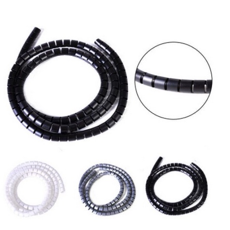 Ống ruột gà lò xo bọc dây cáp điện xe hơi ô tô kiểu xoắn ốc quấn bảo vệ bao luồn chống bụi nước va đập bẩn chuột cắn