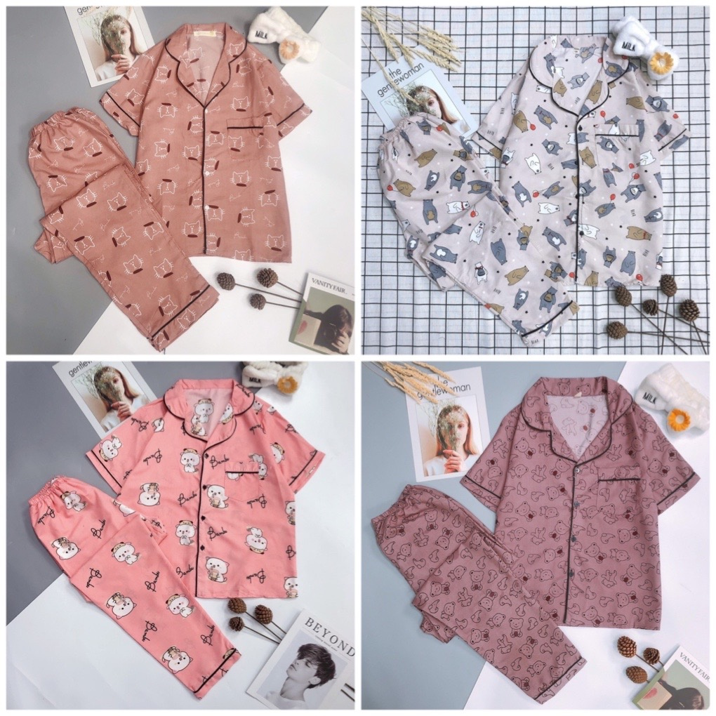 [Kate mềmBộ Pijama tay ngắn quần dài chất mịn mát size 40-60kg | BigBuy360 - bigbuy360.vn