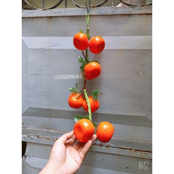 Hàng cao cấp 50 cm dây hành , tổ , ớt , lạc… ngô giả y thạta trang trí quán ăn nhà bếp