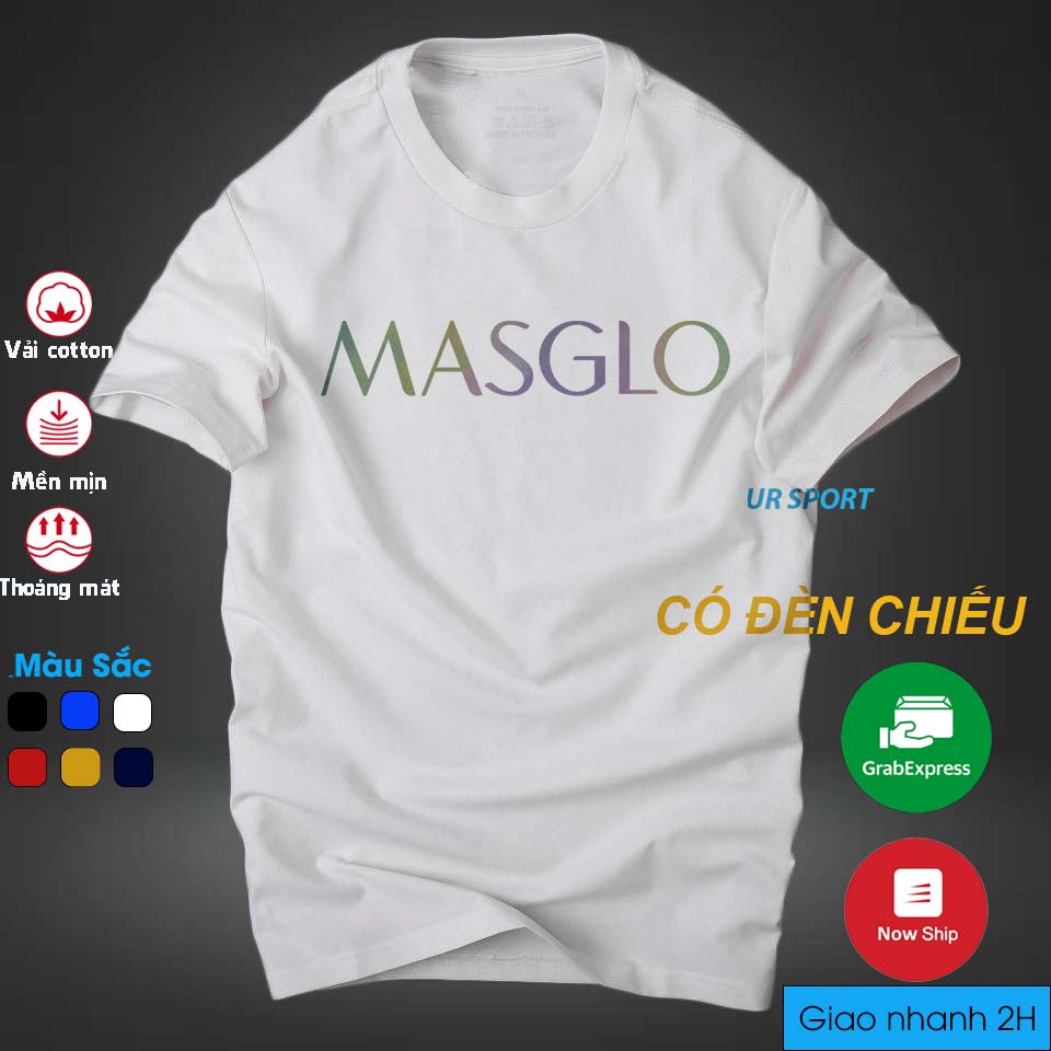 Áo thun nam cổ tròn Masglo phản quang 7 màu cá tính, chất vải cotton 4 chiều cao cấp thoáng mát