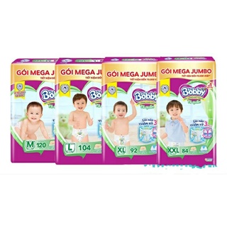 Tã quần Bobby Mega Jumbo M120 / L104 / XL92 / XXL88 M124 / L108 / XL96 / XXL88