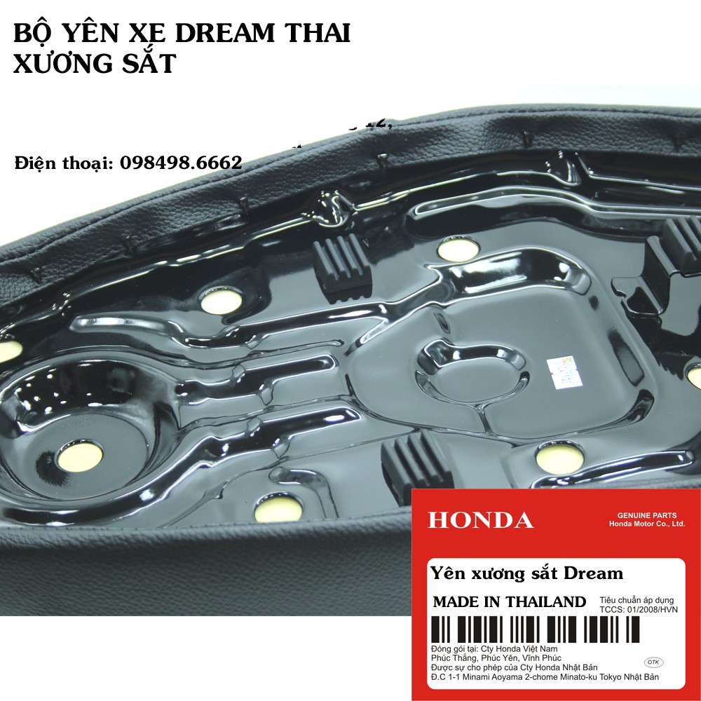 Bộ yên xe Drean xương sắt hãng Honda