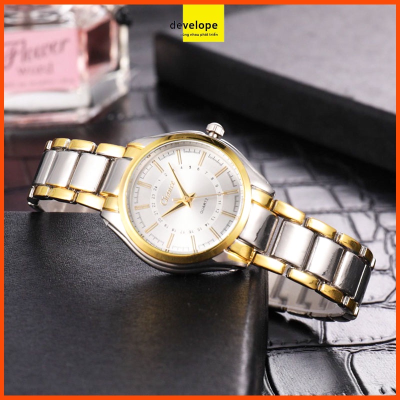 Đồng hồ nữ CHANCE mặt tròn, dây thép đặc thời trang nữ, chống nước