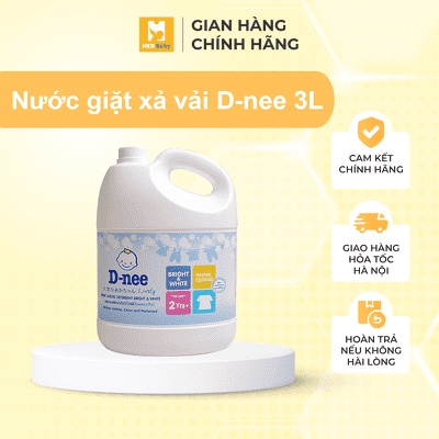 Dung dịch giặt xả quần áo D-nee 3L/ 1,4L mùi thơm hoa tự nhiên, an toàn dịu nhẹ cho da nhạy cảm của bé - Herbaby